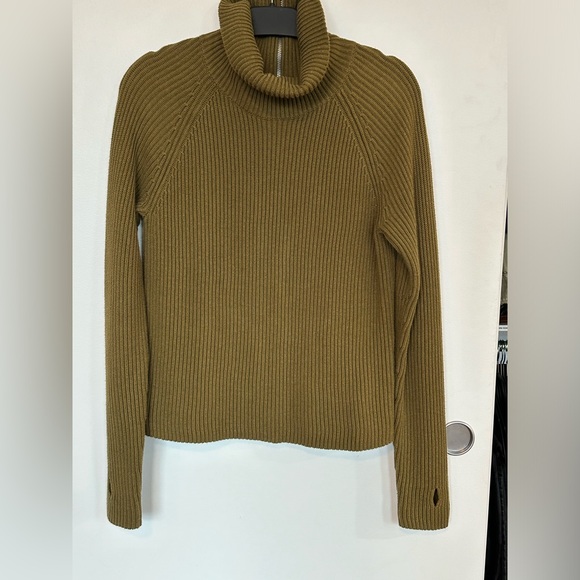 KF/KaufmanFranco Womens Long Sleeve Green Back Zip Sweater - Picture 8 of 11